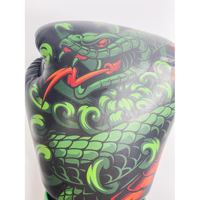 Боксерские перчатки Raja Snake Green 14 oz