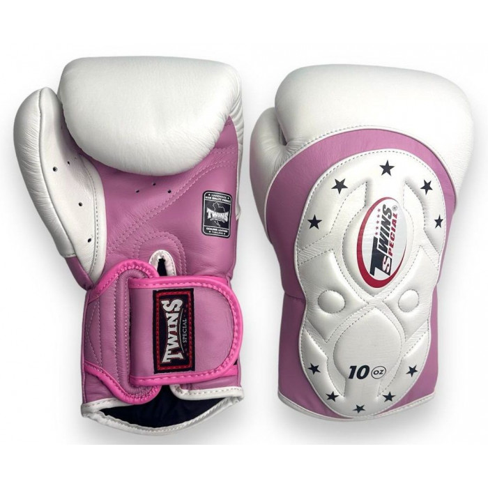Боксерские перчатки Twins BGVL6 MK white pink 12 oz