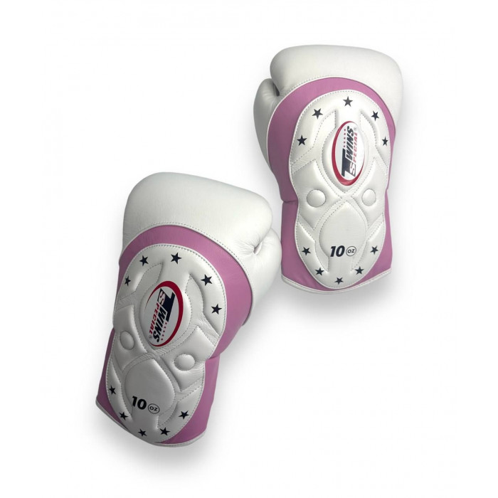Боксерские перчатки Twins BGVL6 MK white pink 12 oz