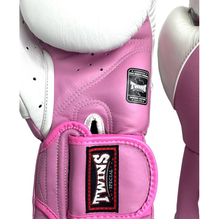 Боксерские перчатки Twins BGVL6 MK white pink 12 oz