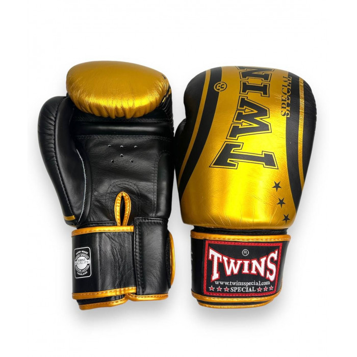 Боксерские перчатки Twins Special FBGV-TW4 Gold Black 12 oz