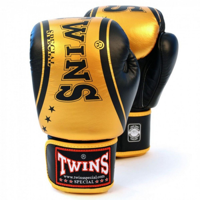 Боксерские перчатки Twins Special FBGV-TW4 Gold Black 12 oz