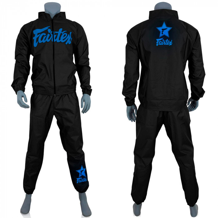 Костюм сауна Fairtex VS3 black blue 2XL