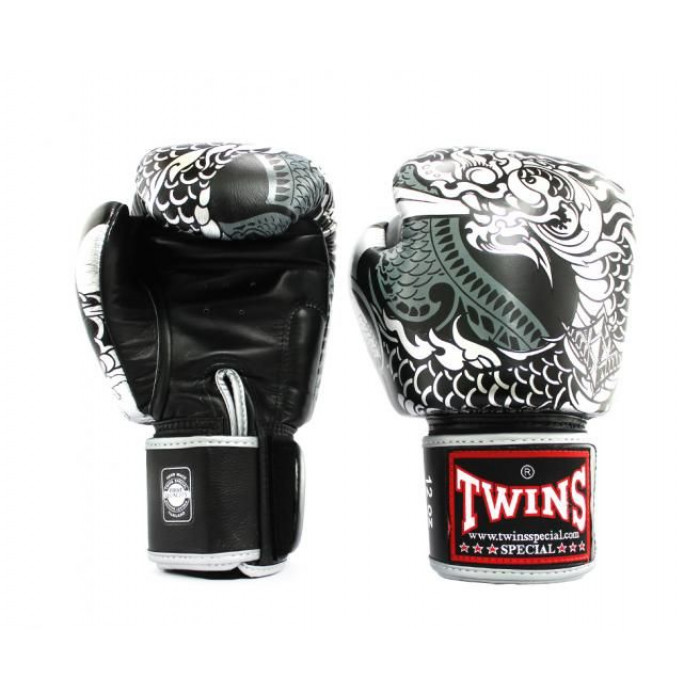 Боксерские перчатки Twins Special FBGV52 Dragon black 16 oz
