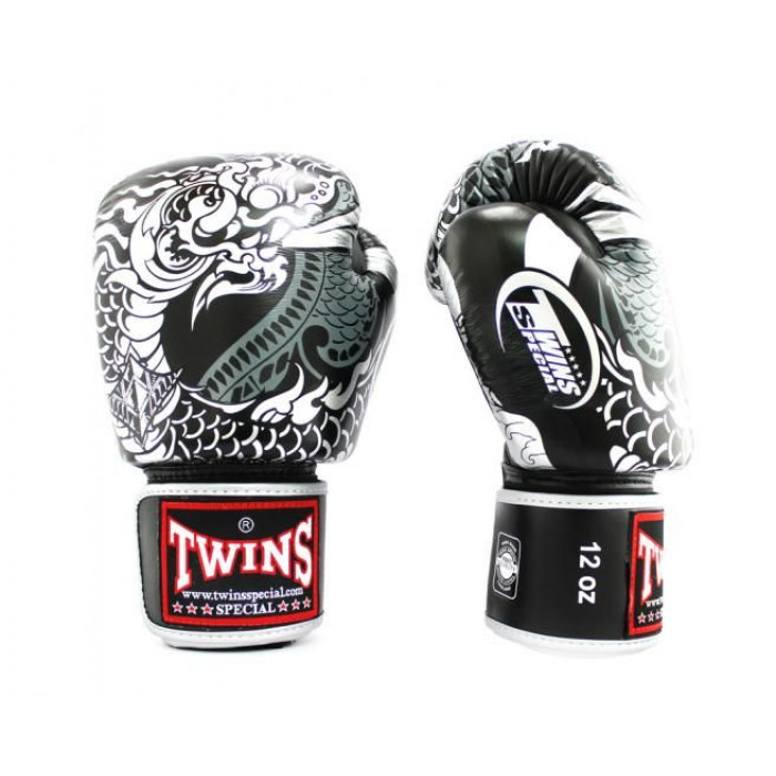 Боксерские перчатки Twins Special FBGV52 Dragon black 16 oz