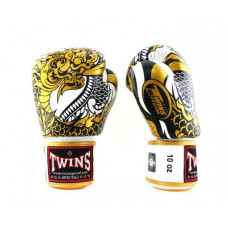 Боксерские перчатки Twins Special FBGVL3-52 Dragon white gold 16 oz