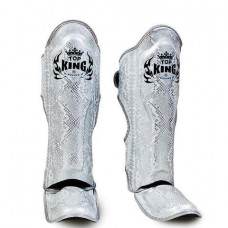 Защита голени Top King Shinguards "Super Snake" TKSGSS02 White (Silver) - L