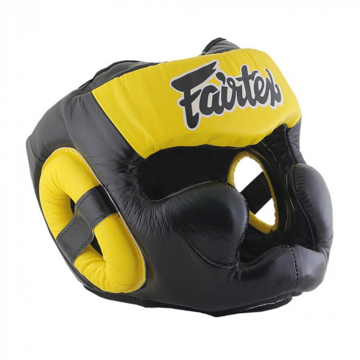 Шлем Fairtex HG13 black yellow (Full Head) M