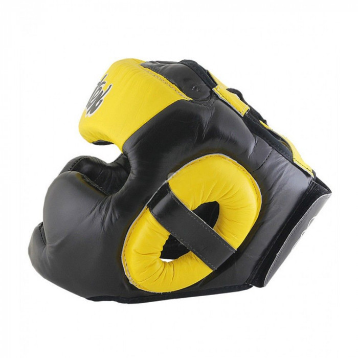 Шлем Fairtex HG13 black yellow (Full Head) XL