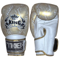 Боксерские перчатки TKB Snake White Gold 16 oz