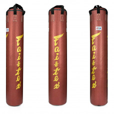 Боксерский мешок Fairtex HB6PY Red (gold silk screen) Banana Bag (БЕЗ НАПОЛНЕНИЯ)