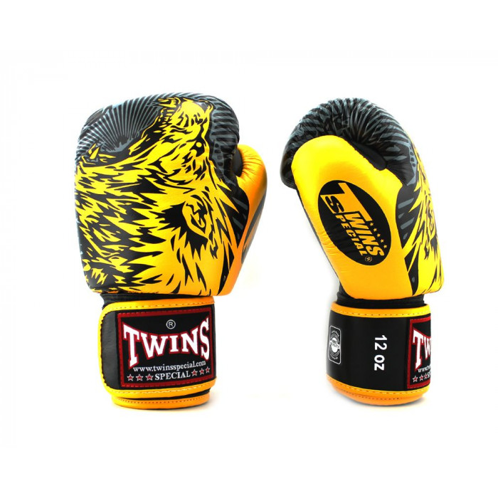 Боксерские перчатки Twins Special FBGVL50 yellow 12 oz