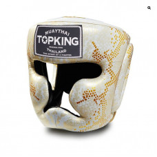 Боксерский шлем TKHGSS-02 WH\GD Gold "Snake Edition" Head Guard XL