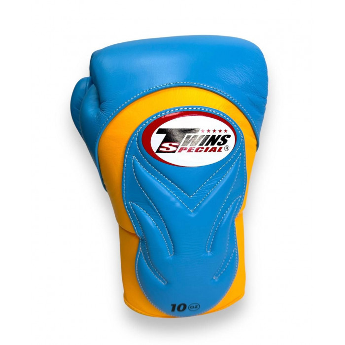 Боксерские ператки Twins Special BGVL6 yellow light blue 14 oz