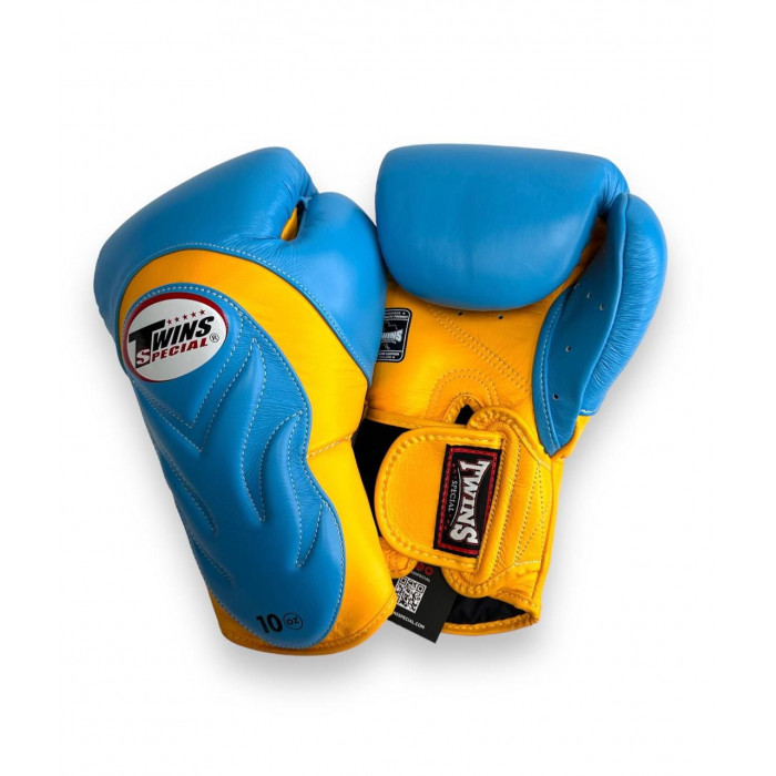 Боксерские ператки Twins Special BGVL6 yellow light blue 14 oz