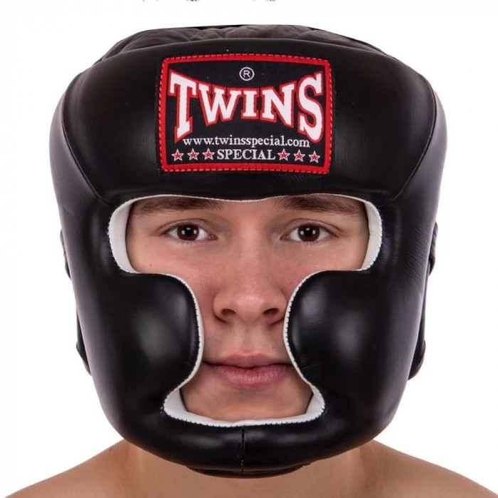 Защитный боксерский шлем Twins HGL6 black XL