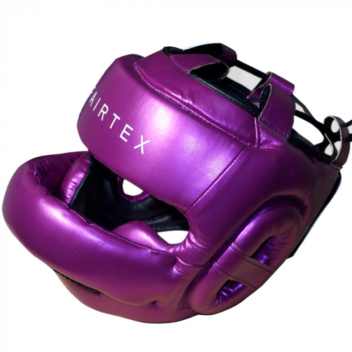 Шлем с бампером Fairtex HG17 violet XL