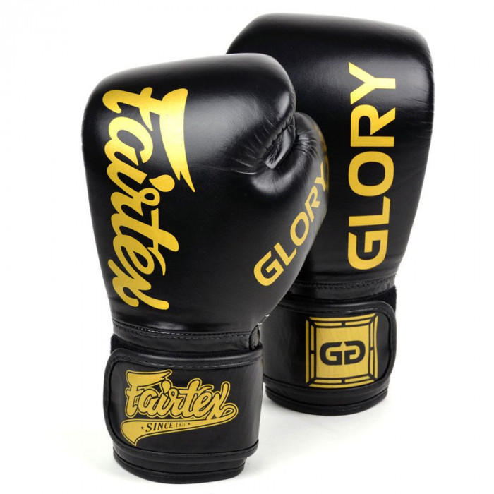 Боксерские перчатки турнира Glory Fairtex BGVG1 black 10 oz