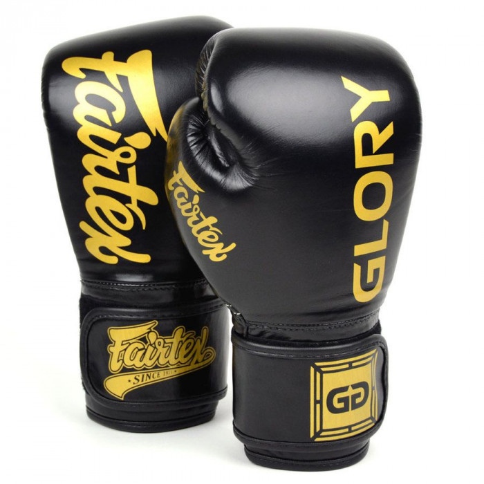 Боксерские перчатки турнира Glory Fairtex BGVG1 black 10 oz