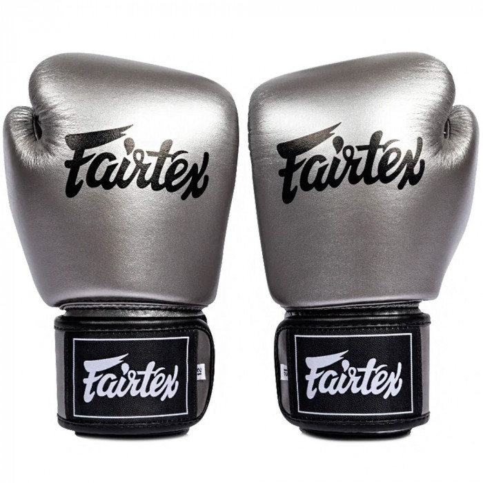 Боксерские перчатки Fairtex BGV1C-PLUS gun metallic 12 oz