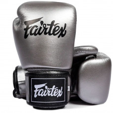Боксерские перчатки Fairtex BGV1C-PLUS gun metallic 16 oz