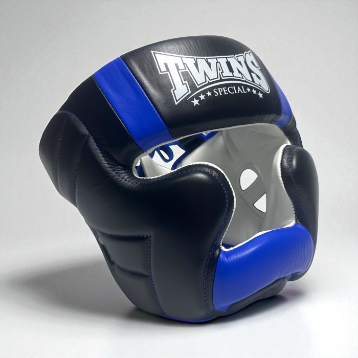 Шлем боксерский Twins Special HGL11 black blue XL