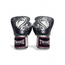 Боксерские перчатки Twins Special FBGV52 Dragon white silver 14 oz