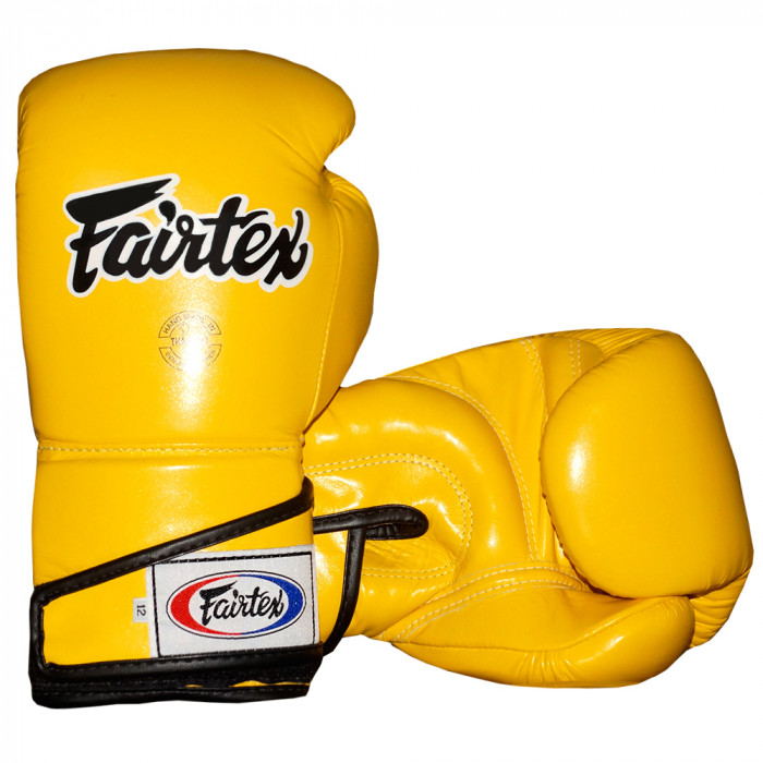 Боксерские перчатки Fairtex BGV6 yellow 16 oz