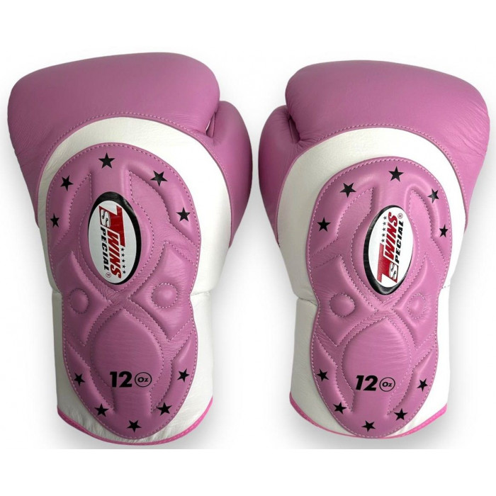 Боксерские перчатки Twins BGVL6 MK white pink 14 oz