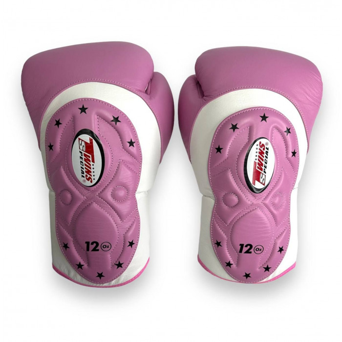 Боксерские перчатки Twins BGVL6 MK white pink 14 oz