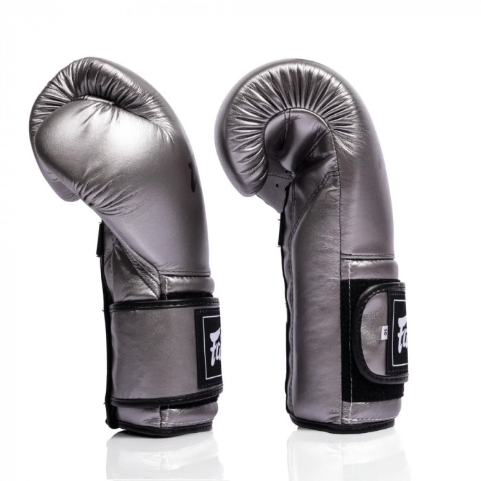 Боксерские перчатки Fairtex BGV9C-PLUS gun metallic 14 oz
