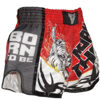 Шорты для бокса BORN TO BE TIGER WHITE-RED L