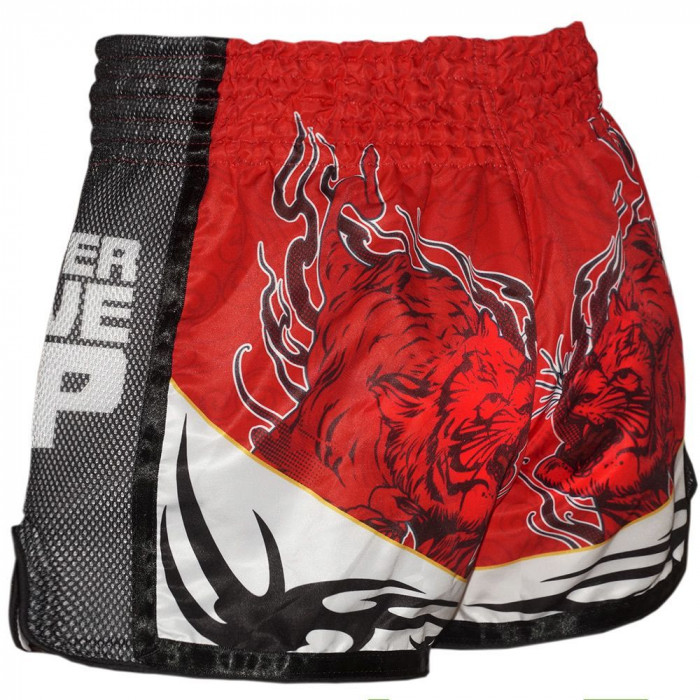 Шорты для бокса BORN TO BE TIGER WHITE-RED S