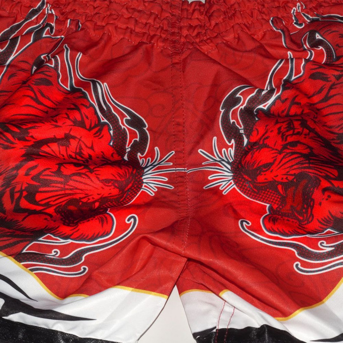 Шорты для бокса BORN TO BE TIGER WHITE-RED XL