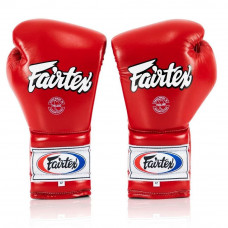 Перчатки боксерские на шнурке Fairtex BGL7 red 18 oz