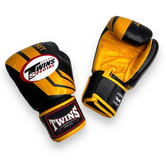 Боксерские перчатки Twins FBGVL3-43 yellow black 12 oz
