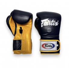 Боксерские перчатки Fairtex BGV9 blue navy yellow 10 oz