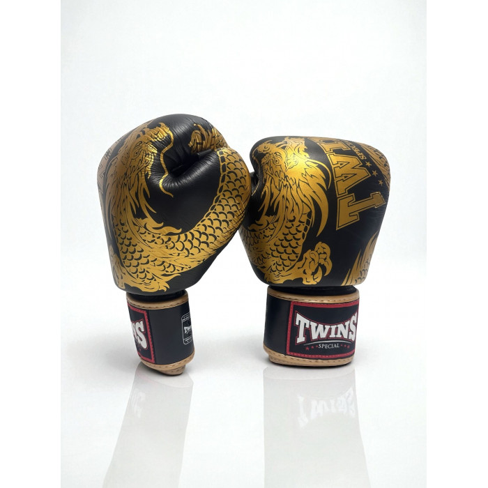 Боксерские перчатки TWINS FBGVL3-49 black gold 10 oz