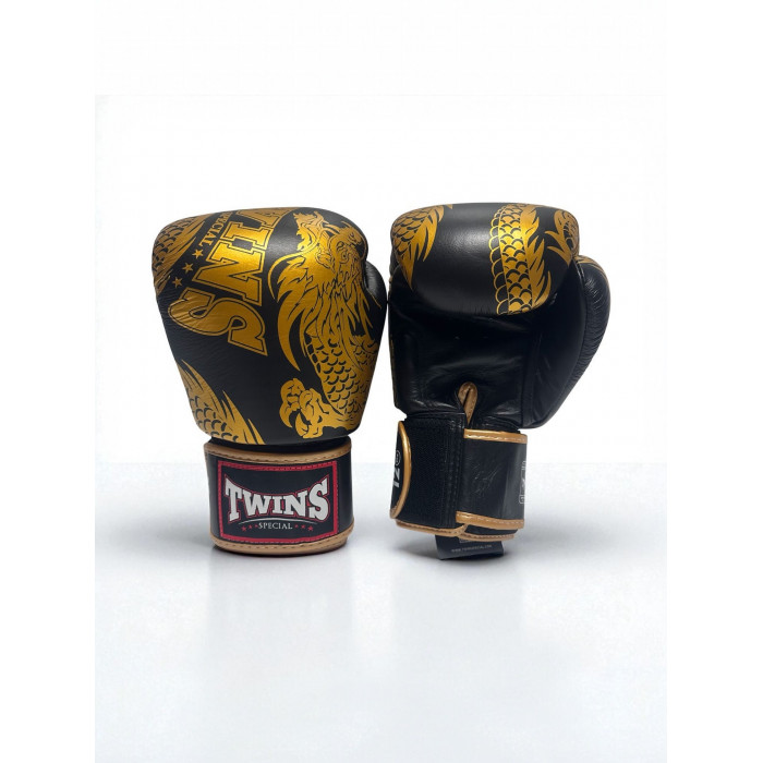Боксерские перчатки TWINS FBGVL3-49 black gold 16 oz