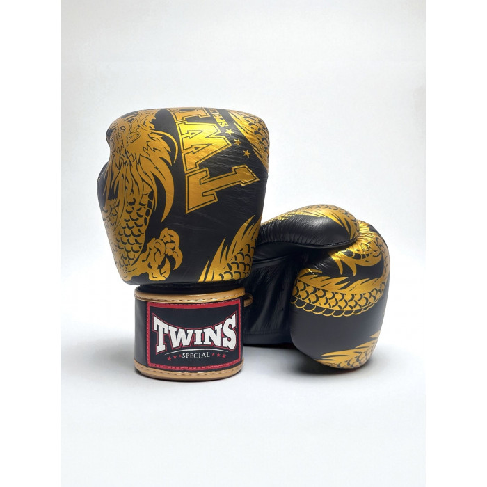 Боксерские перчатки TWINS FBGVL3-49 black gold 16 oz