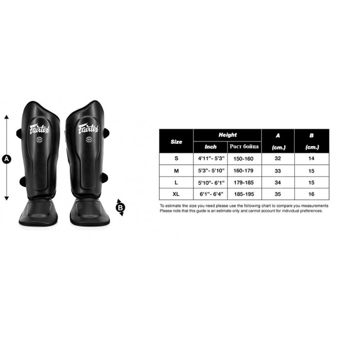 Защита голени Fairtex SP9 black XL