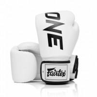 Боксерские перчатки Fairtex One ChampionShip white 12 oz