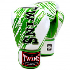 Боксерские перчатки TWINS FBGVL3-TW2 WHITE-GREEN 12 oz