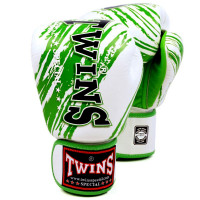 Боксерские перчатки TWINS FBGVL3-TW2 WHITE-GREEN 14 oz