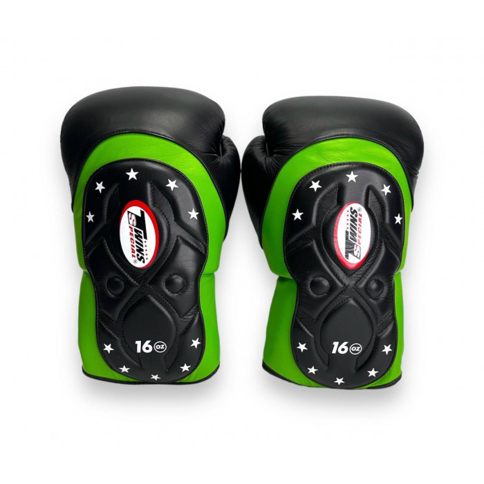 Боксерские перчатки Twins Special BGVL6 MK green black 16 oz