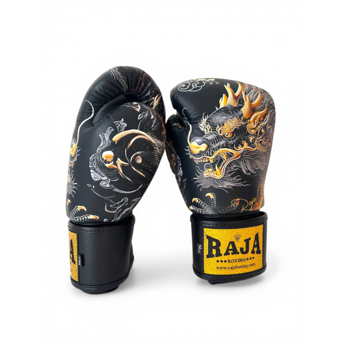 Боксёрские перчатки Raja Gold Dragon 16 oz