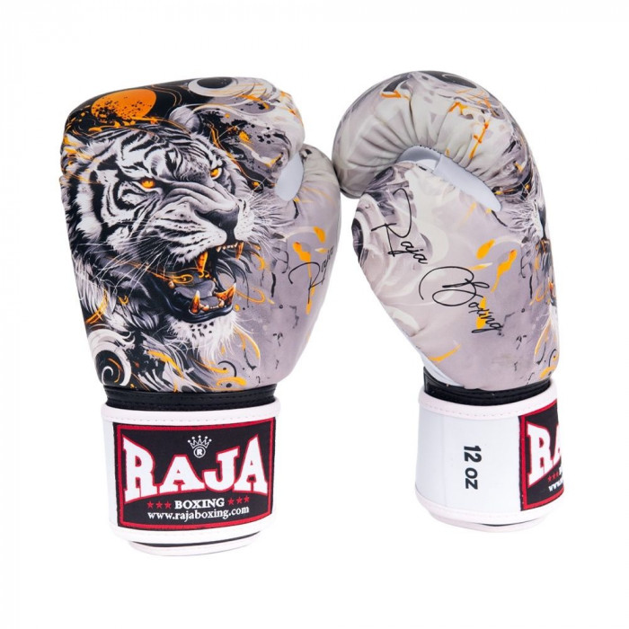 Боксёрские перчатки Raja White Tiger 12 oz